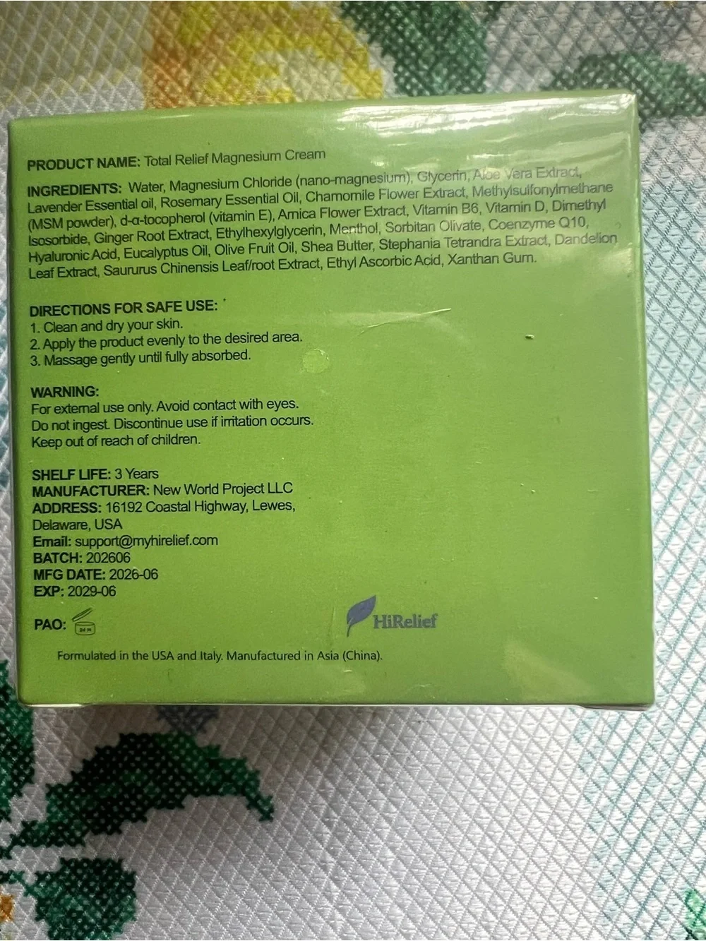 Total Relief Formula Healing Body Cream - Factory Sealed